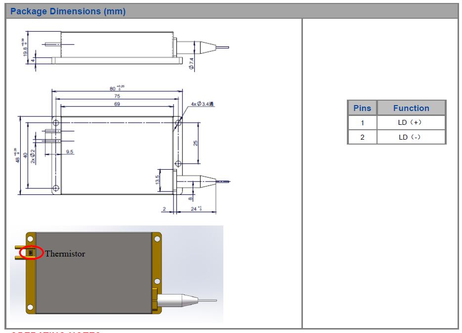 K878BN0RN-65.00W Multi-Single Emitter, 878.6nm, 65W High Power Wavelength-Stabilized Fiber Coupled Diode Laser